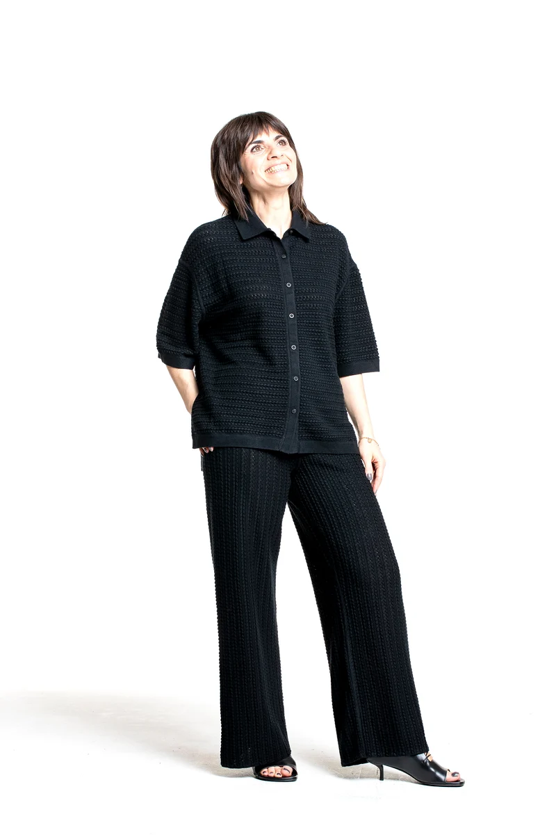 Iris von Arnim Damen Seide-Cashmere Hose St. Tropez schwarz