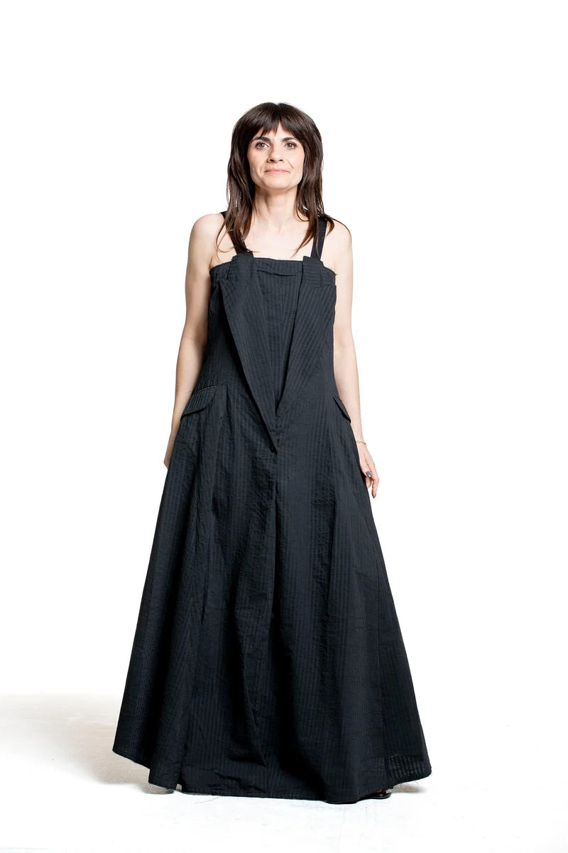 Marc Le Bihan Damen Trägerkleid schwarz